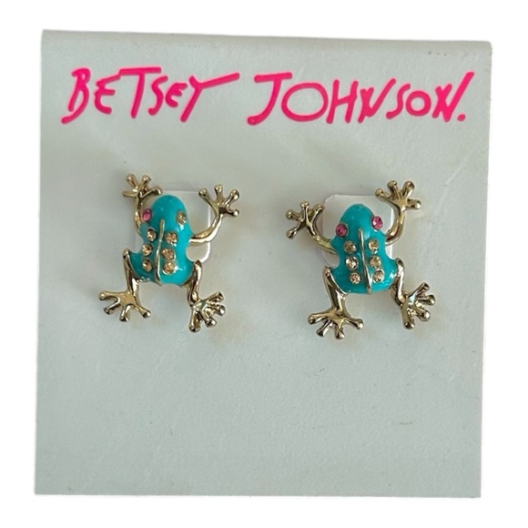 Betsey Johnson Jewelry - NWT BETSEY JOHNSON Frog Enamel Earrings